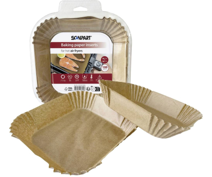 Wyposażenie kuchni Scanpart Papier do air frayer 16x16 cm 100 szt